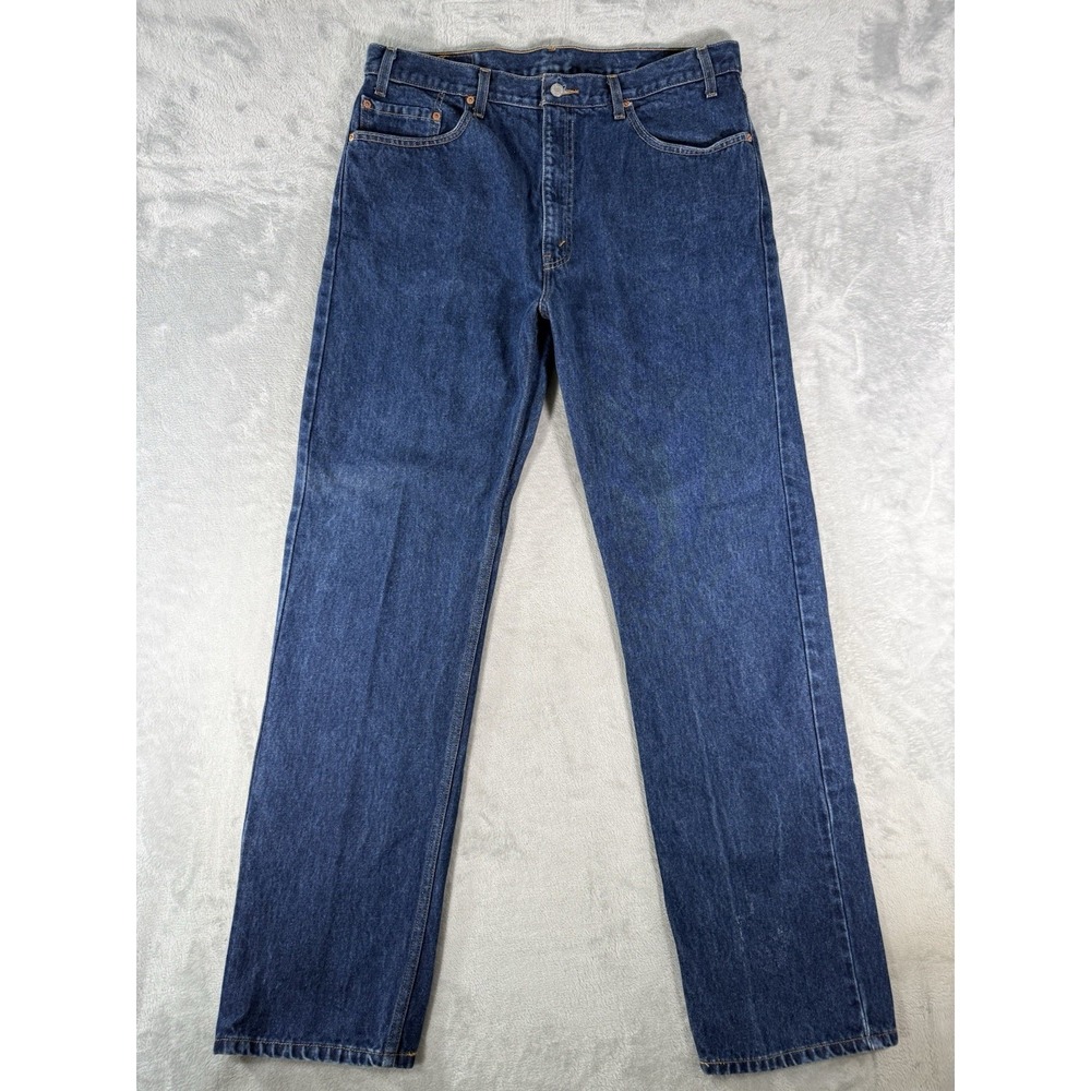 Levis 505 Jeans Mens 38x34 Blue Denim Regular Fit Straight Leg 90's Vintage